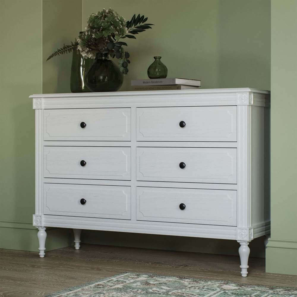 Casterton Ivory 6 Drawer Wide Chest